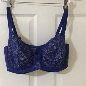 Soma Elegant Blue Lace Bra 36G